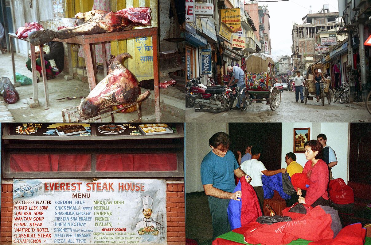 2 2 Butcher And Kathmandu Street Scene, Reviewing Trekking Equipment